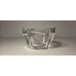 Vintage Crystal S Shaped Heavy Votive Beautiful Unique Clear Art Deco